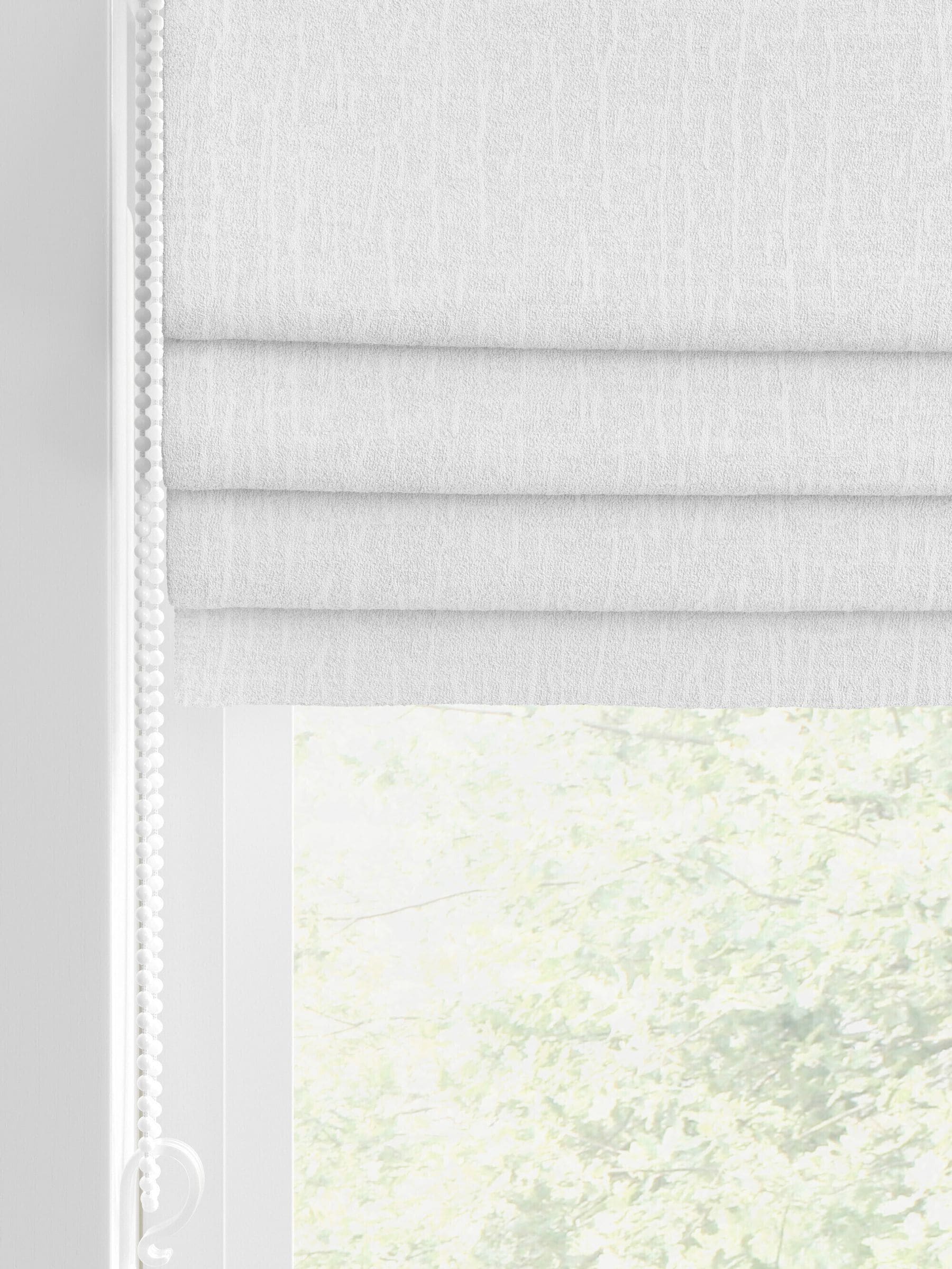 White chenille made to measure roman blind, UK version