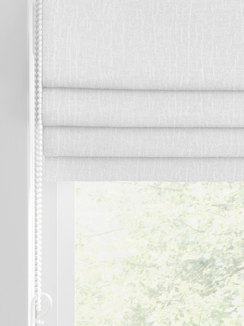 White chenille made to measure roman blind, UK version