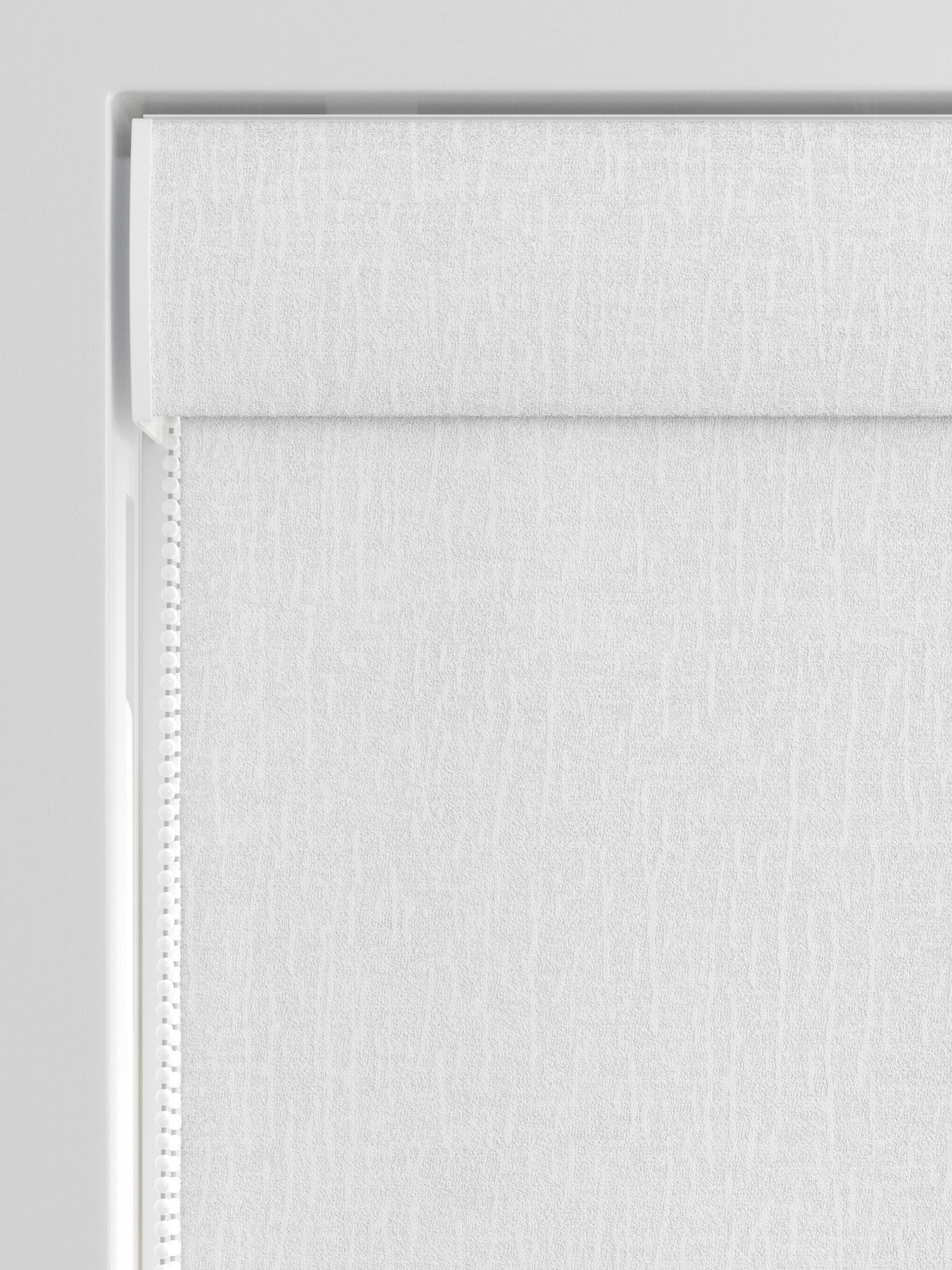 White chenille made to measure roman blind, UK version