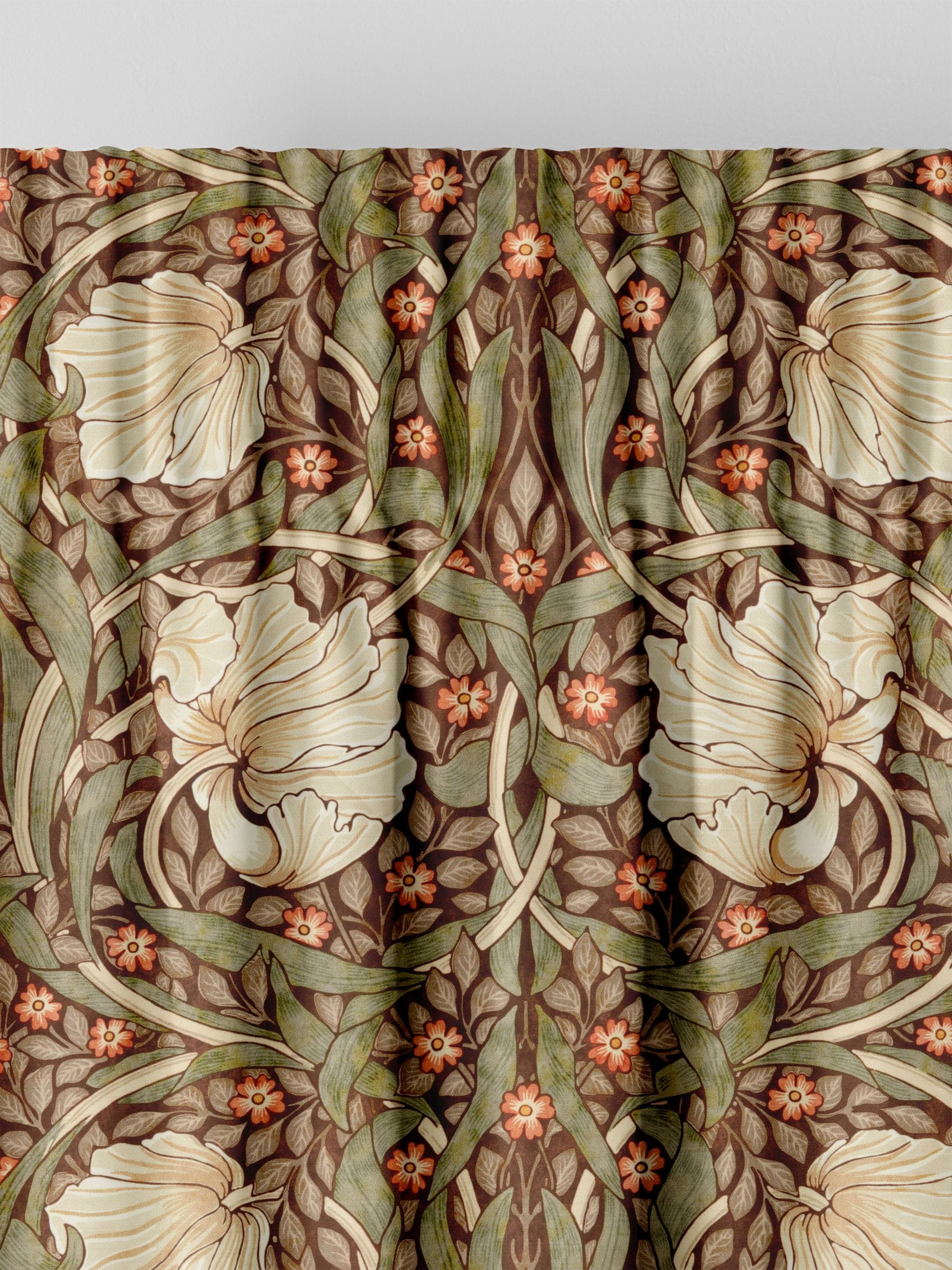 William Morris Pimpernel velvet curtains made to measure British brand