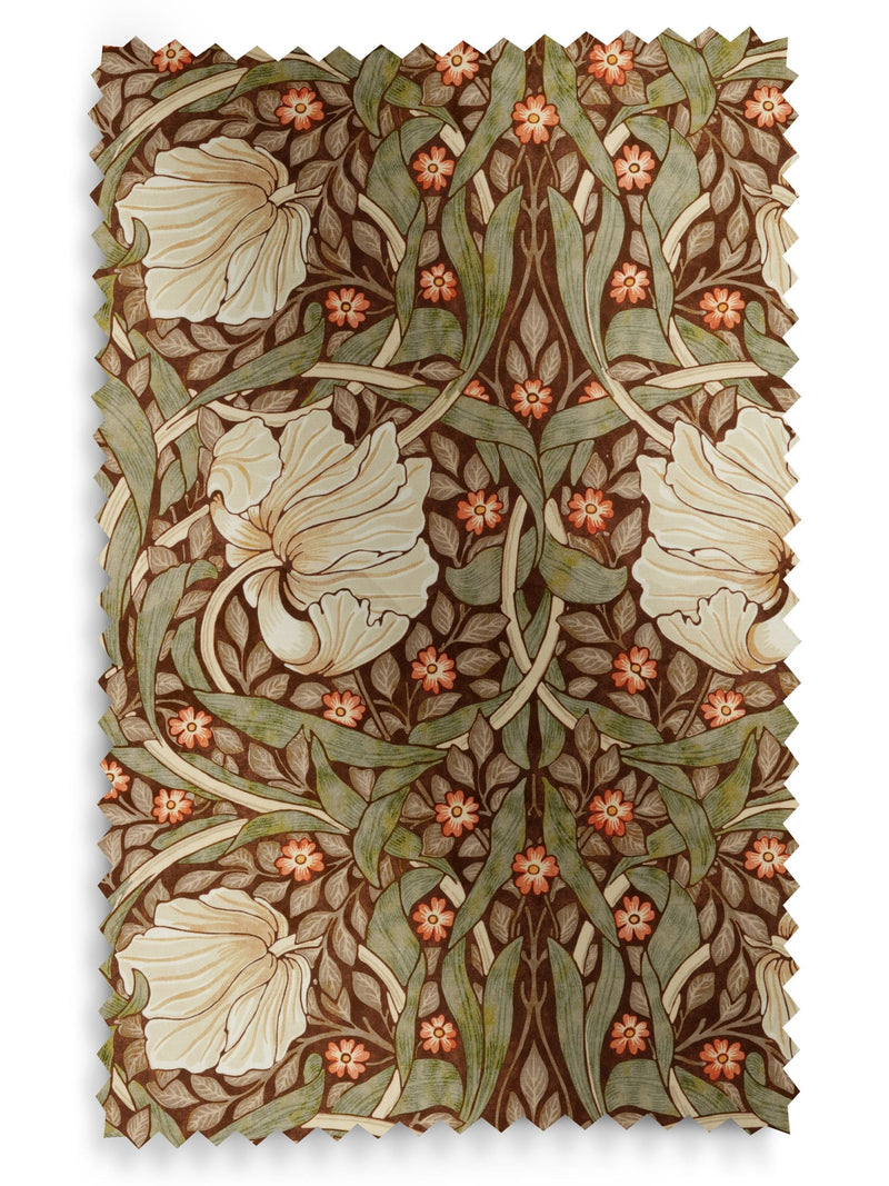 William Morris Pimpernel velvet curtains made to measure British brand