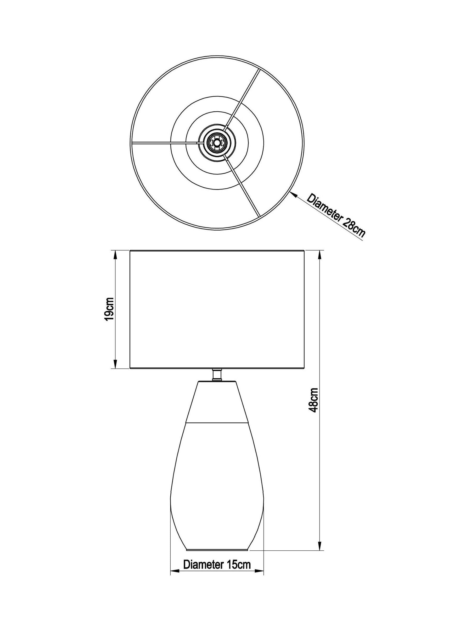 Kit graue Touch-Tischlampe, importiert aus Großbritannien