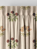 William Morris natural Lily Flower embroidered curtains, imported from the UK