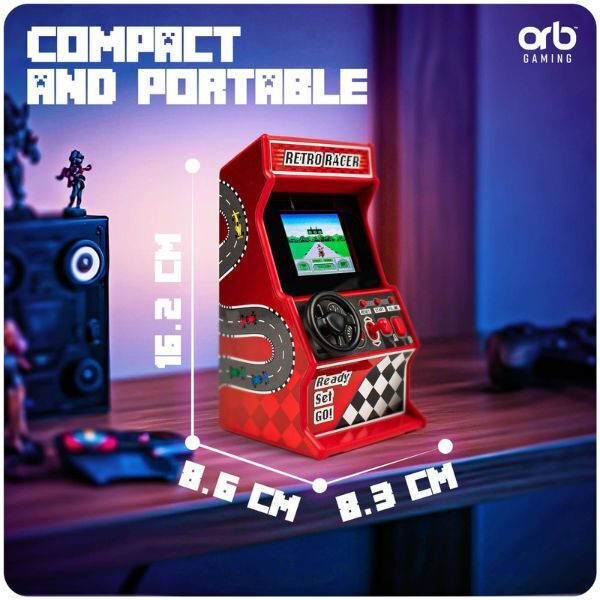 Thumbs Up Orb Retro Mini Racing Arcade Machine Red (British brand)