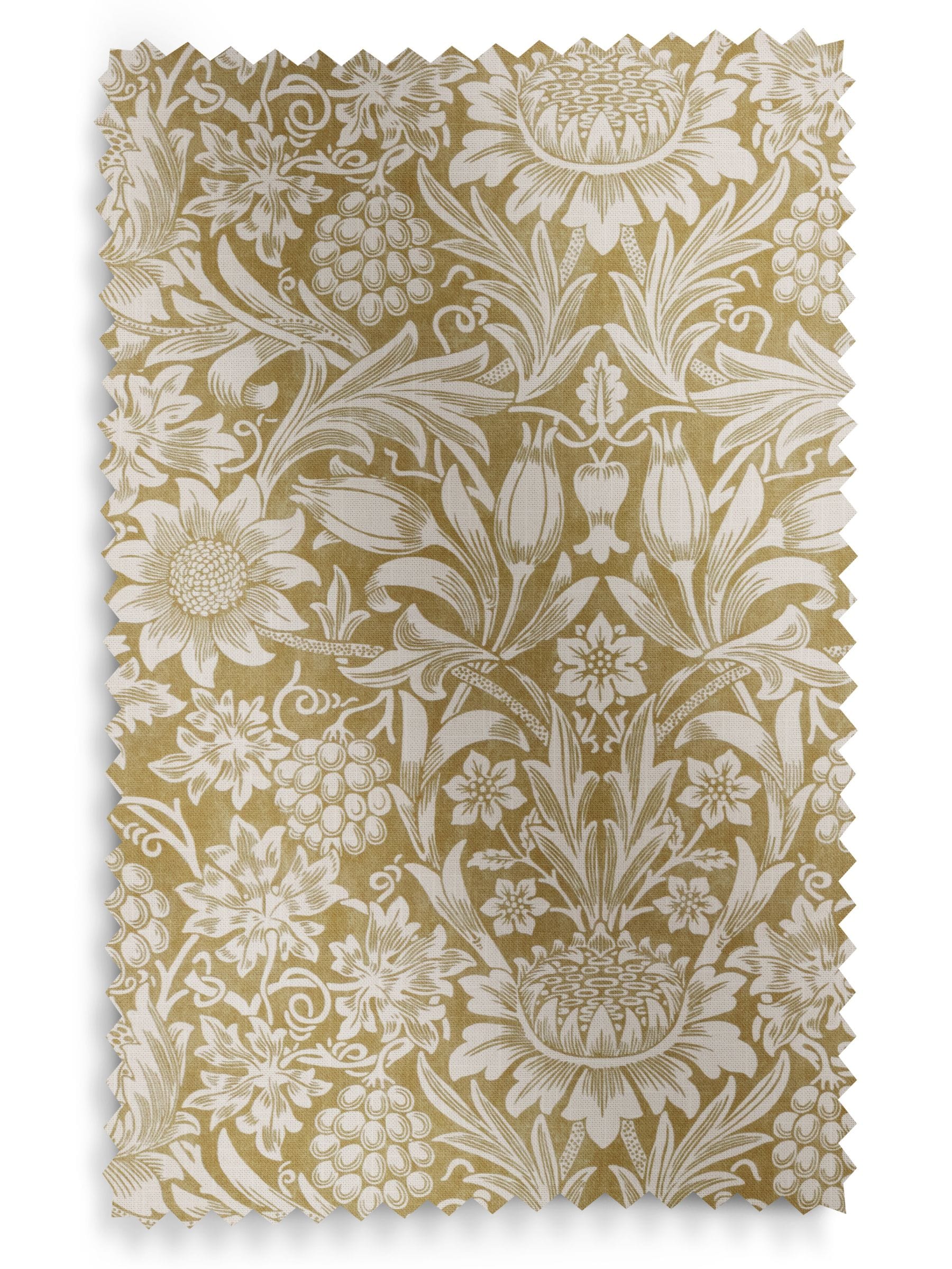 William Morris ochre yellow Sunflower curtains made to measure, imported from the UK
