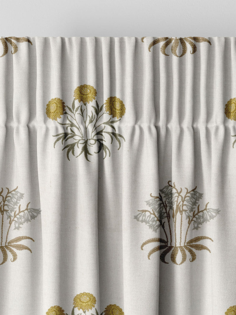 William Morris embroidered curtains with lily flower design, imported from the UK