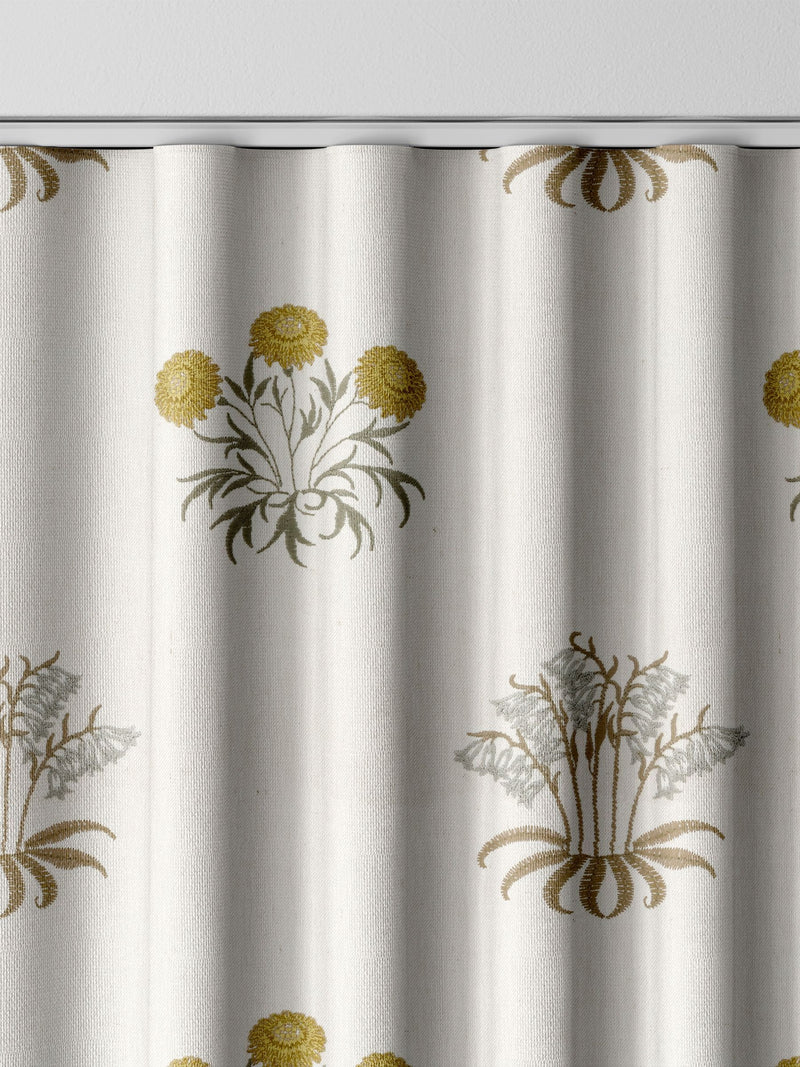 William Morris embroidered curtains with lily flower design, imported from the UK