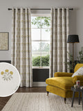 William Morris embroidered curtains with lily flower design, imported from the UK