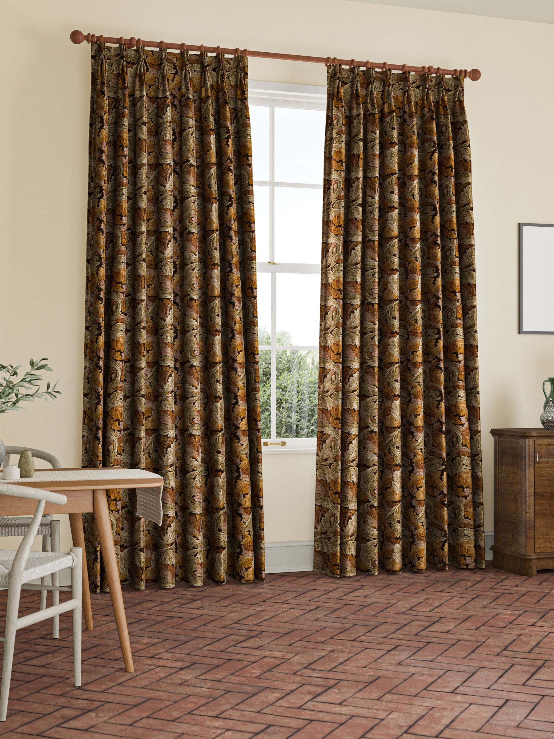 William Morris Acanthus velvet curtains made to measure (British brand)