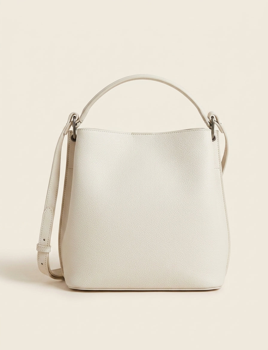 Islington Small Leather Bucket Bag - Cashmere Taupe