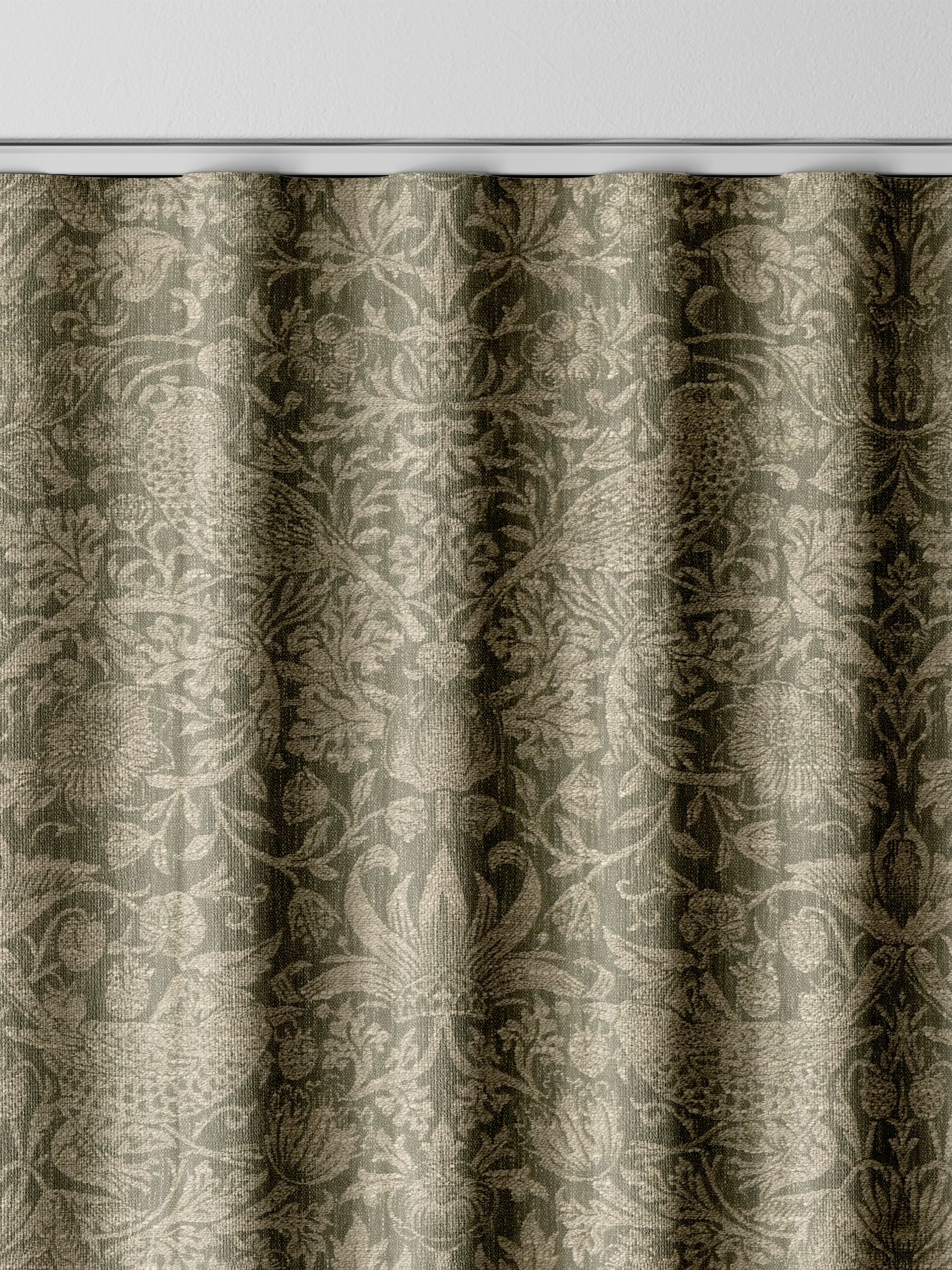 William Morris curtains green Strawberry Thief made-to-measure, imported from the UK