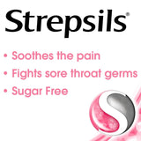 Strepsils Strawberry Sugar Free Sore Throat Lozenges   36 per pack GOODS M&S   