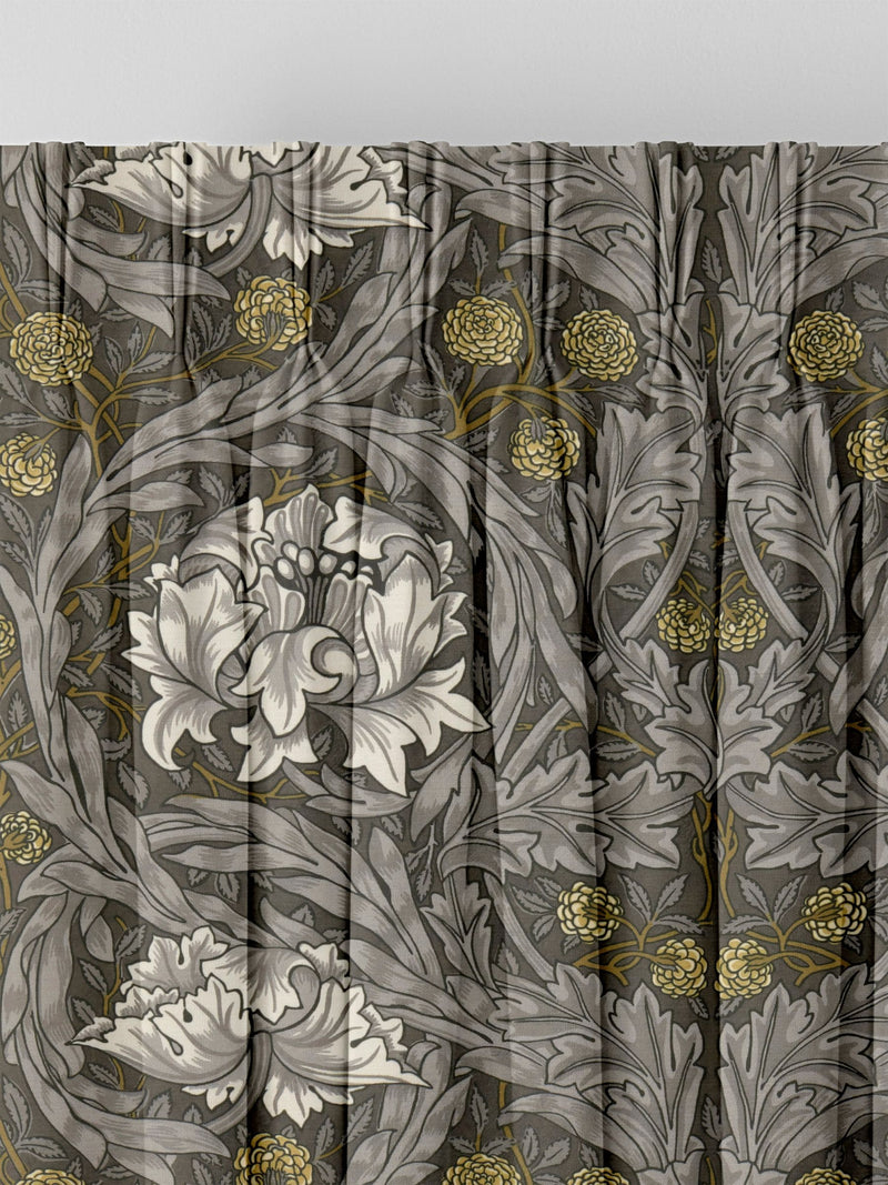 William Morris Iron Grey velvet curtains, UK version