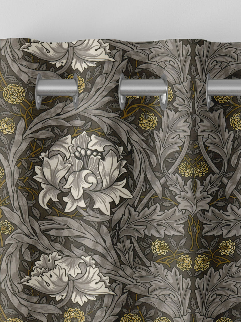 William Morris Iron Grey velvet curtains, UK version