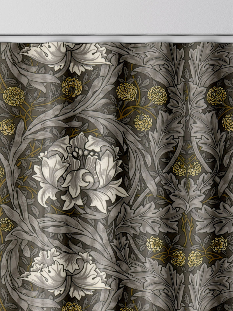 William Morris Iron Grey velvet curtains, UK version