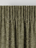 William Morris sage green velvet curtains, imported from the UK