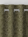 William Morris sage green velvet curtains, imported from the UK