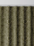 William Morris sage green velvet curtains, imported from the UK