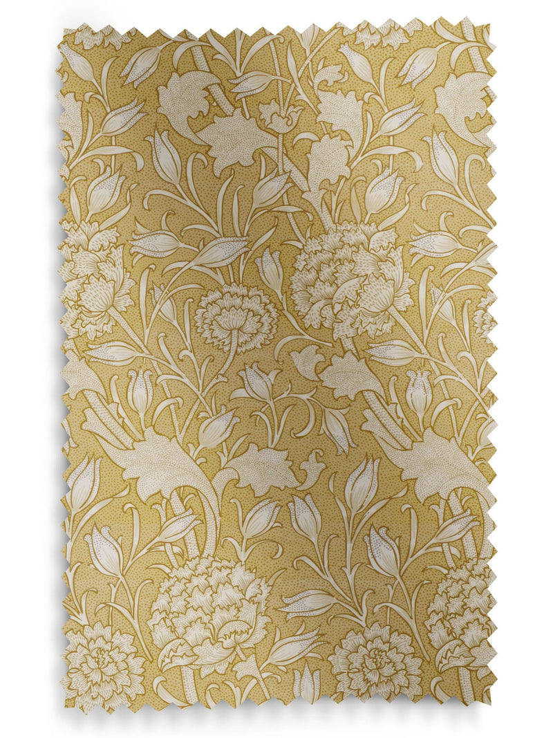 William Morris Wild Tulip Ochre Yellow curtains, imported from the UK