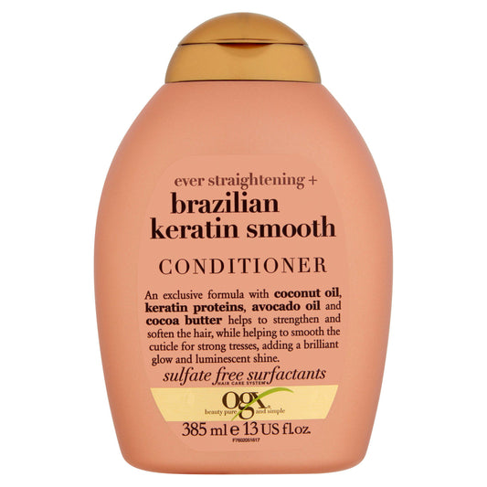 Ogx Brazilian Keratin Smooth Conditioner 385ml shampoo & conditioners Sainsburys   