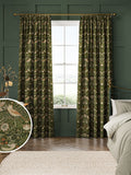 William Morris Green Strawberry Thief made to measure curtains, UK version