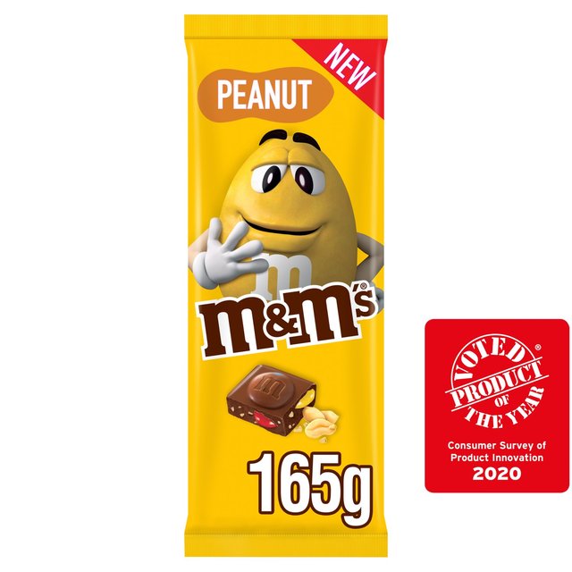 M&M's Crunchy Peanut & Milk Chocolate Block Sharing Bar 165g   165g