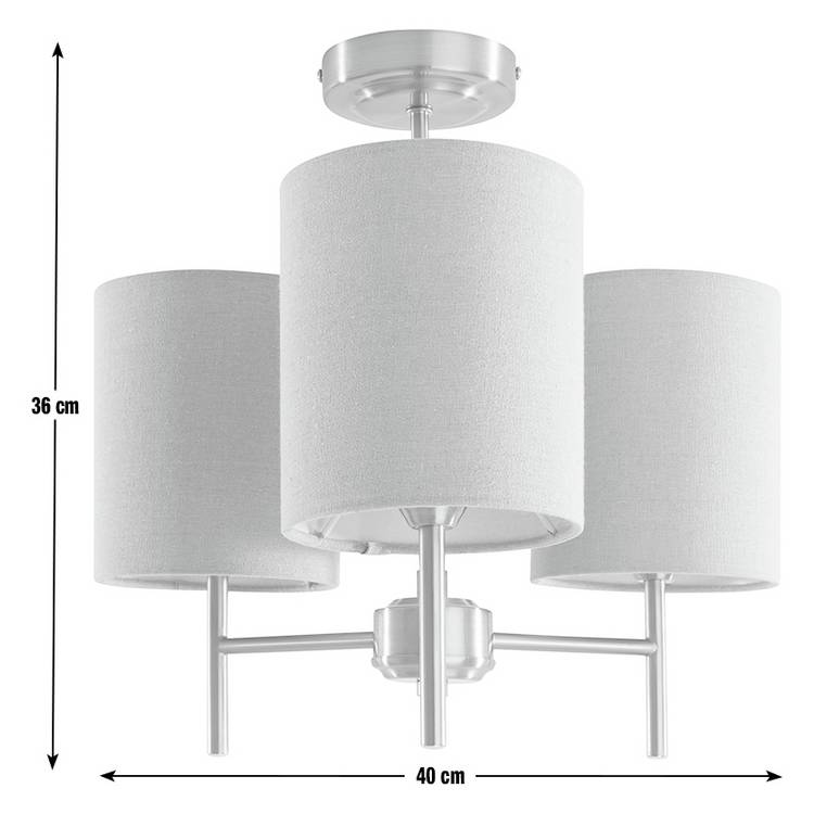 Argos Home sage green 3 light ceiling light 40cm, UK version