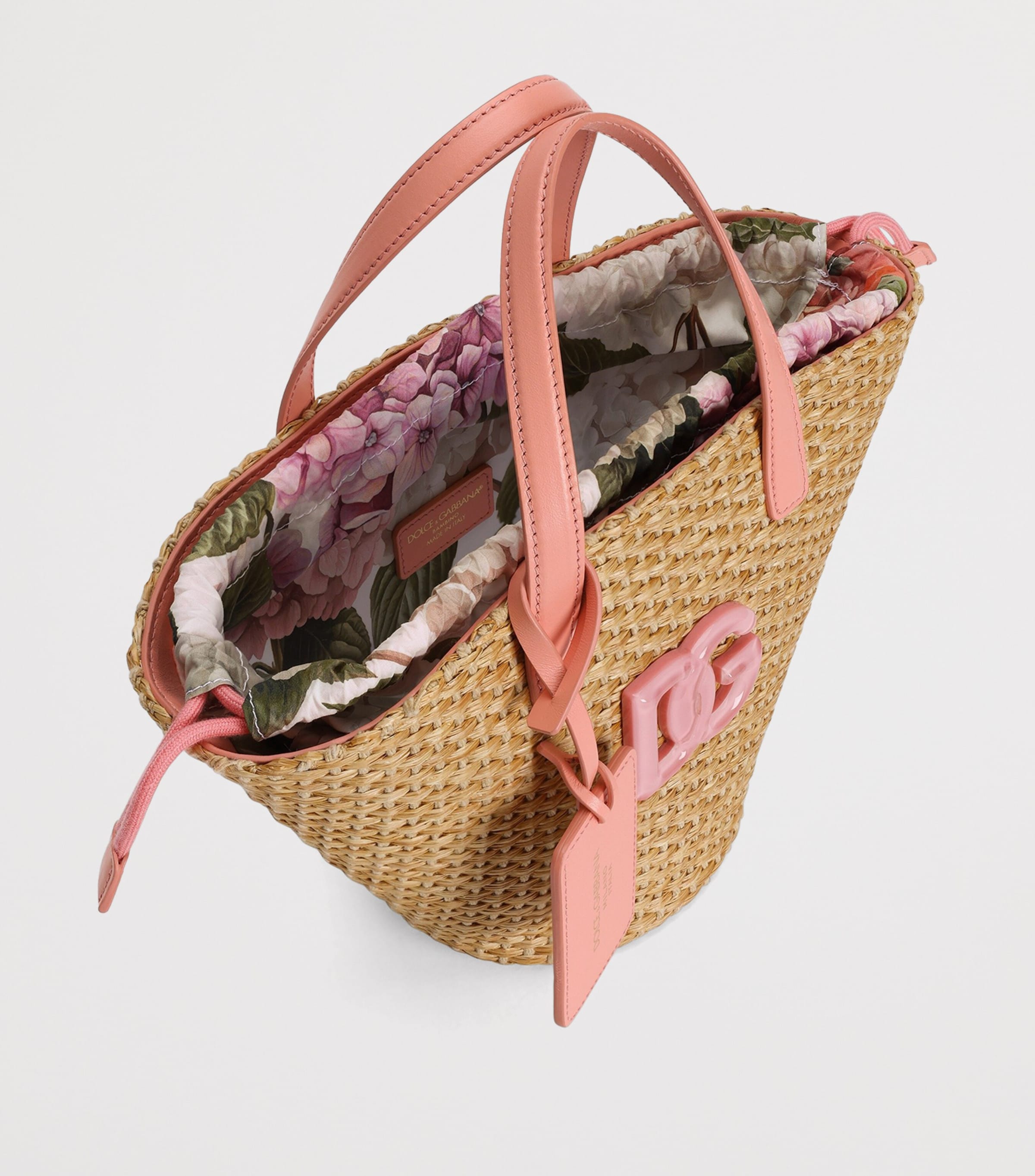 Dolce & Gabbana kids straw logo tote bag (British brand)