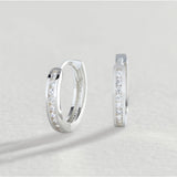 Revere cubic zirconia huggie hoop earrings 11.5mm, UK version