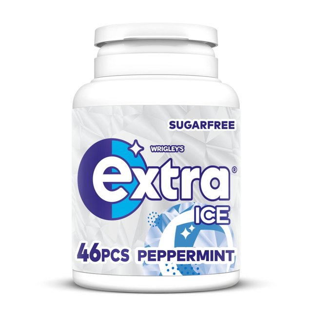 Extra Ice Peppermint Sugarfree Chewing Gum Bottle 46 Pieces   64g GOODS M&S   