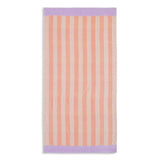 Argos Home peach stripe beach towel 140x70cm, imported from the UK