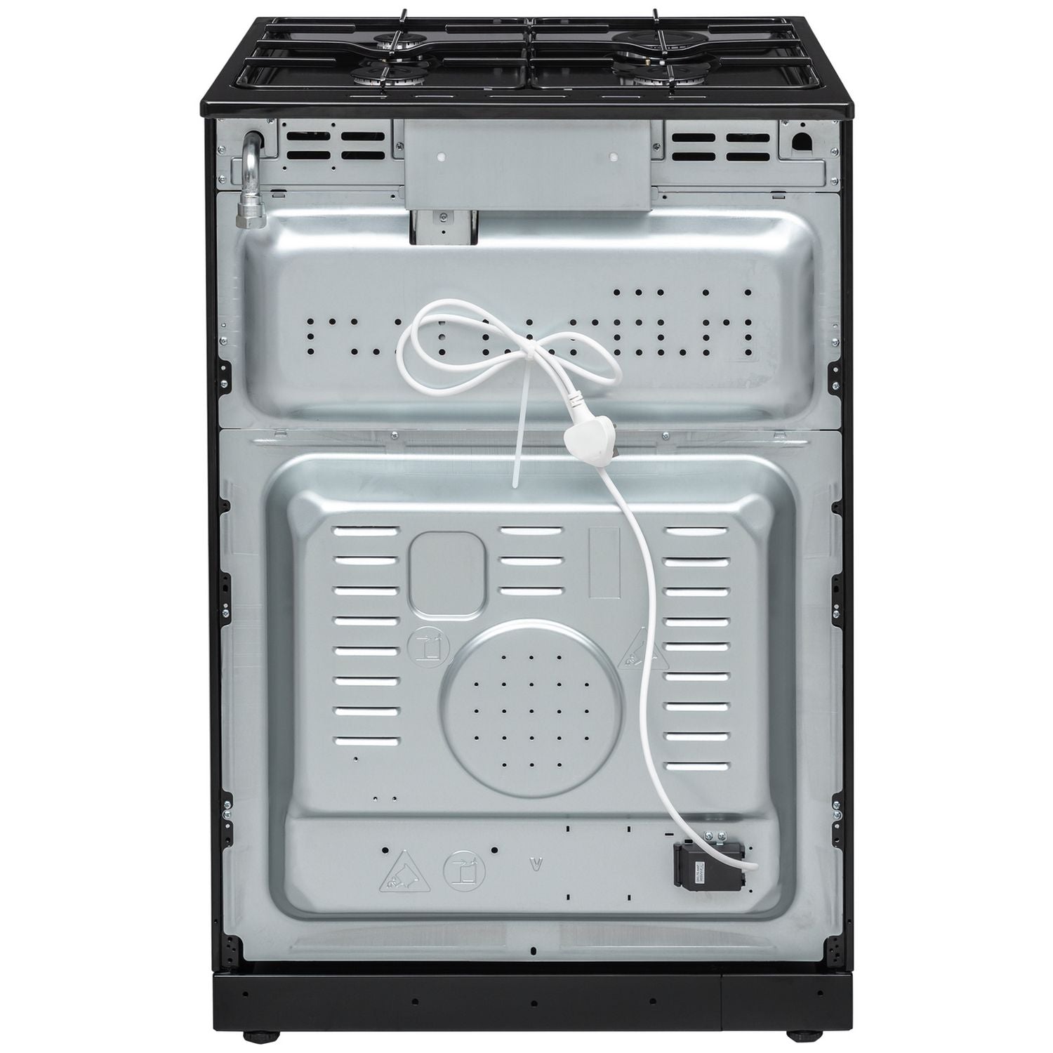 Bush 60cm twin cavity gas cooker in black - British product