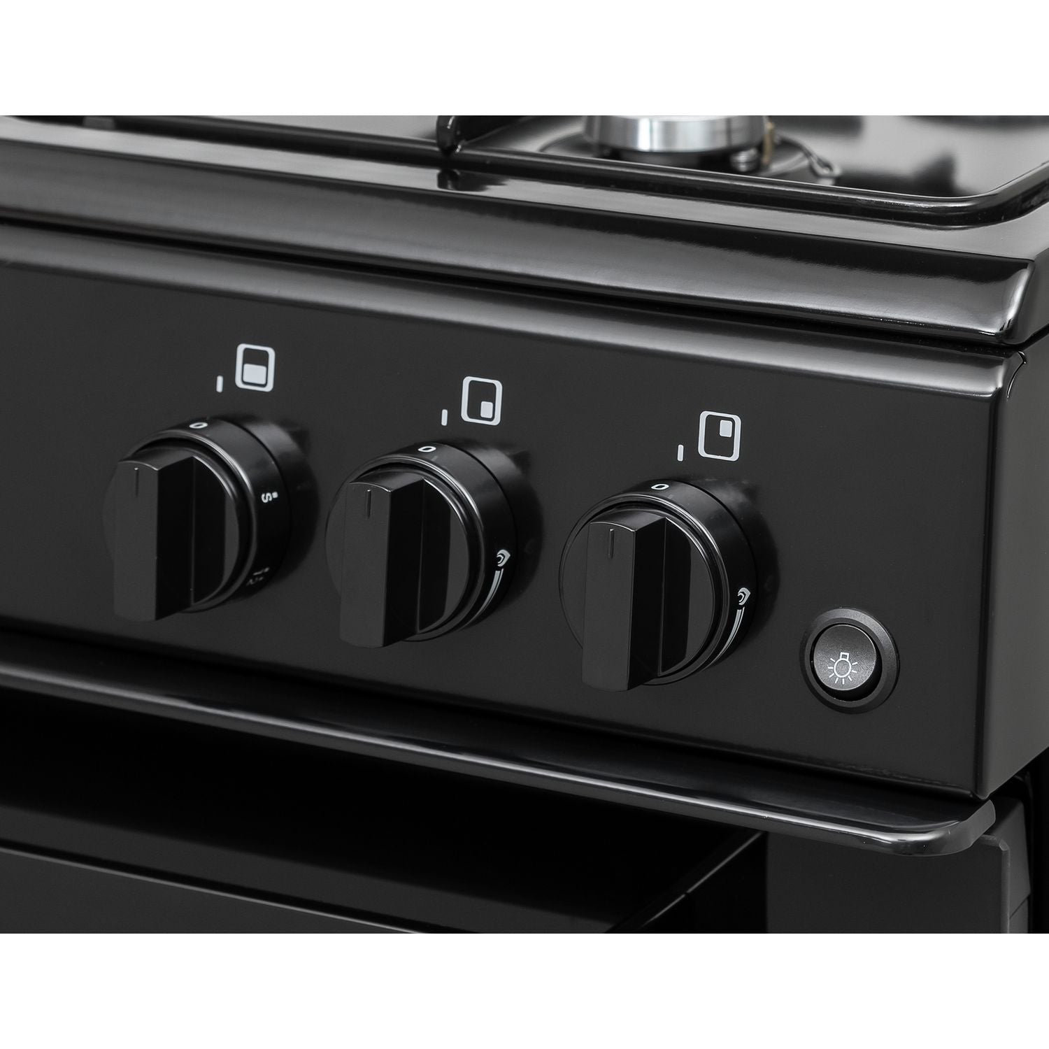 Bush 60cm twin cavity gas cooker in black - British product