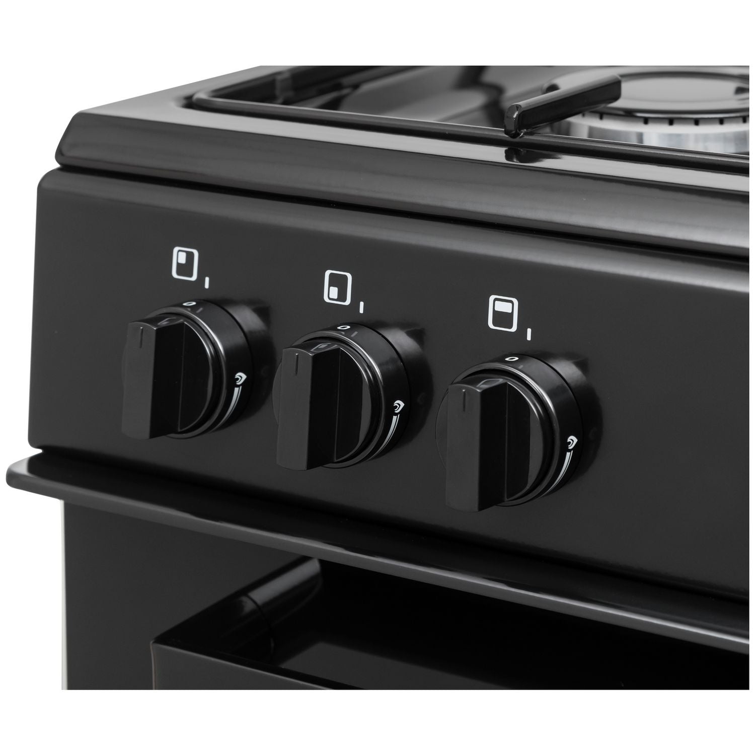 Bush 60cm twin cavity gas cooker in black - British product