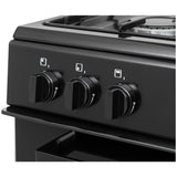 Bush 60cm twin cavity gas cooker in black - British product