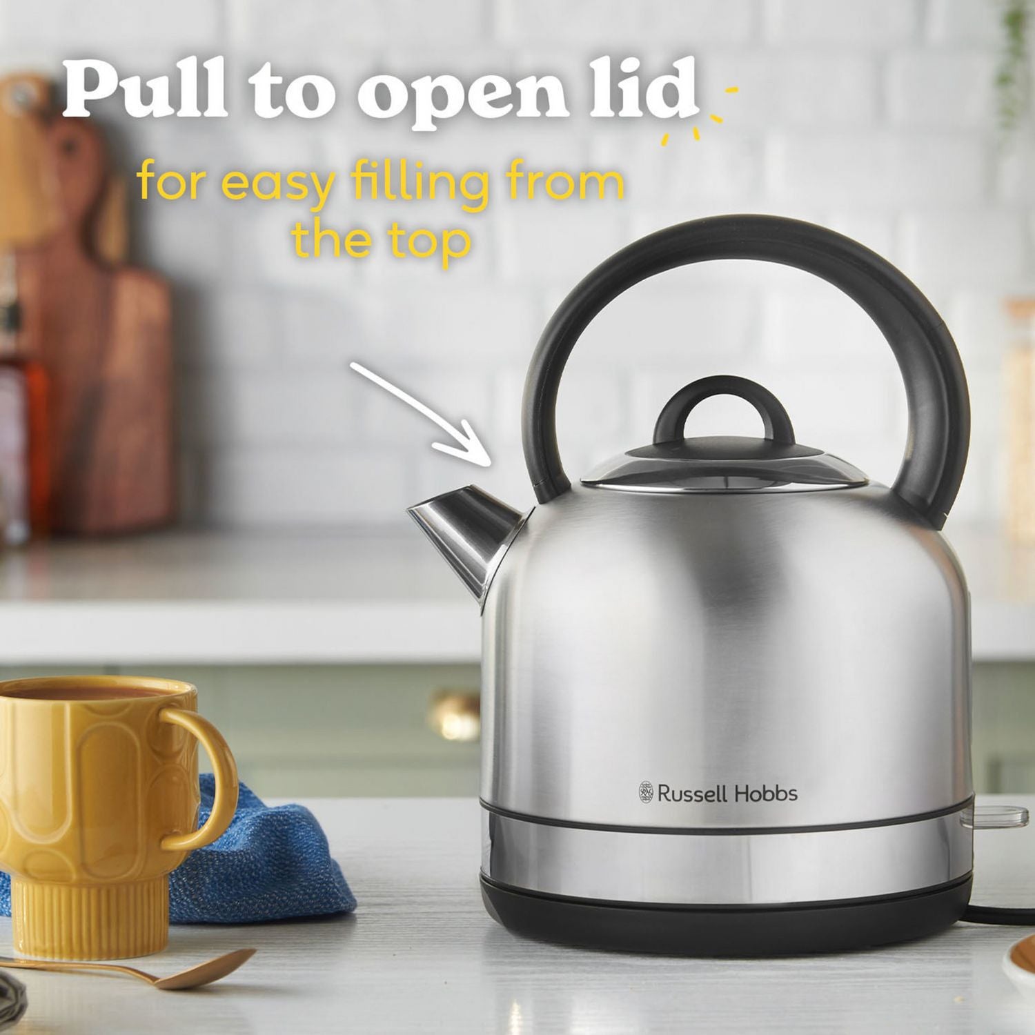 Russell Hobbs 23908 Worcester Dome Kettle - Silver