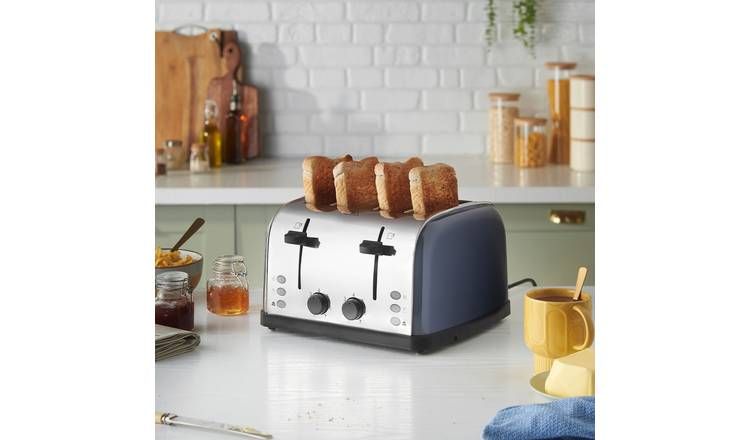 Russell Hobbs Worcester 4 Slice Grey Toaster 28364 GOODS Argos