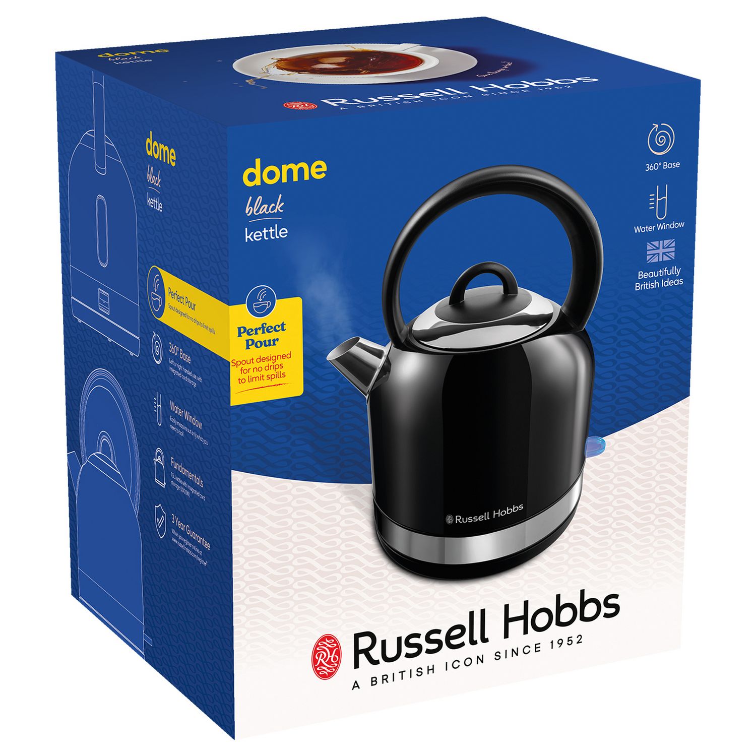 Russell Hobbs 23902 Worcester Dome Kettle - Black