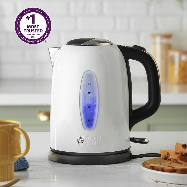Russell Hobbs Worcester jug kettle white 1.7L (British brand)