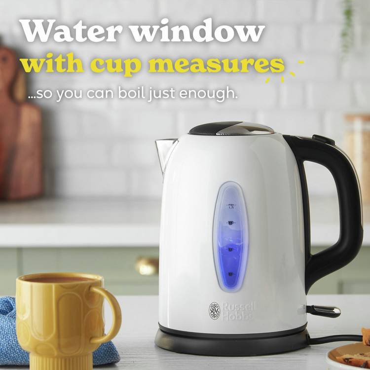 Russell Hobbs Worcester jug kettle white 1.7L (British brand)