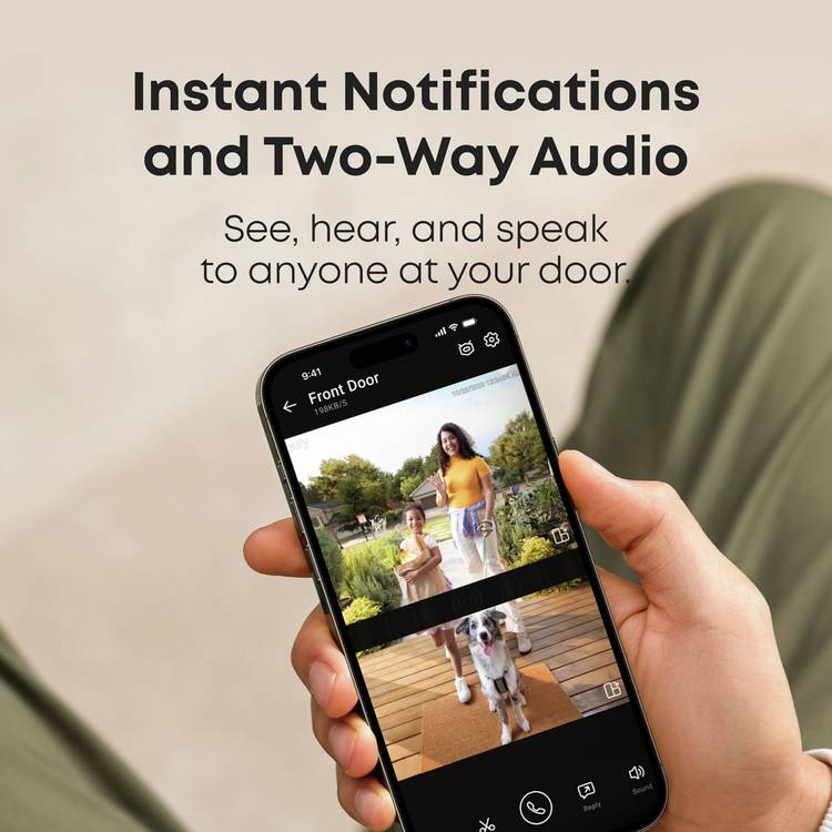 eufy E340 dual camera smart video doorbell with chime, imported from the UK