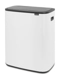 Brabantia White Bo Touch 60L bin - British product