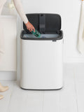 Brabantia White Bo Touch 60L bin - British product