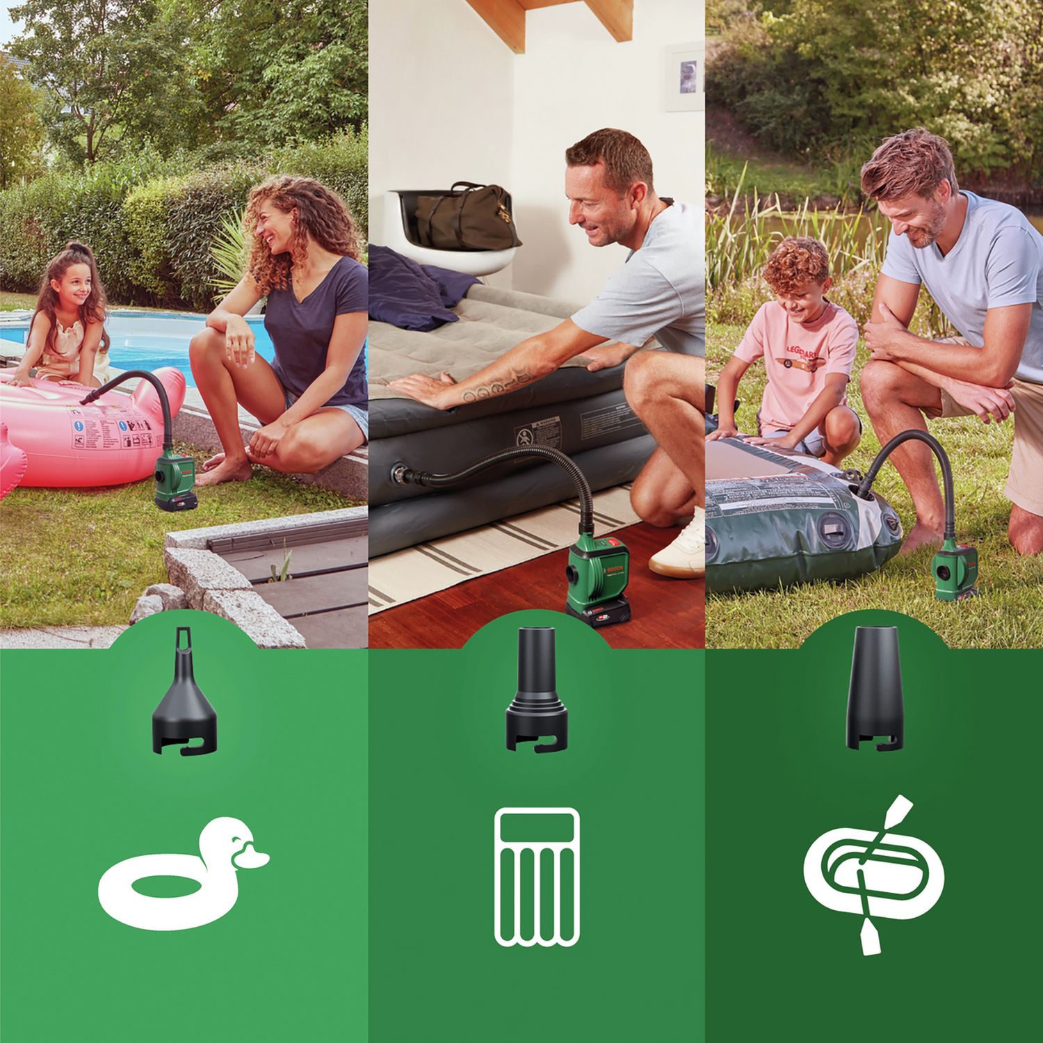 Bosch EasyInflate 18V-500 cordless air pump, imported from the UK