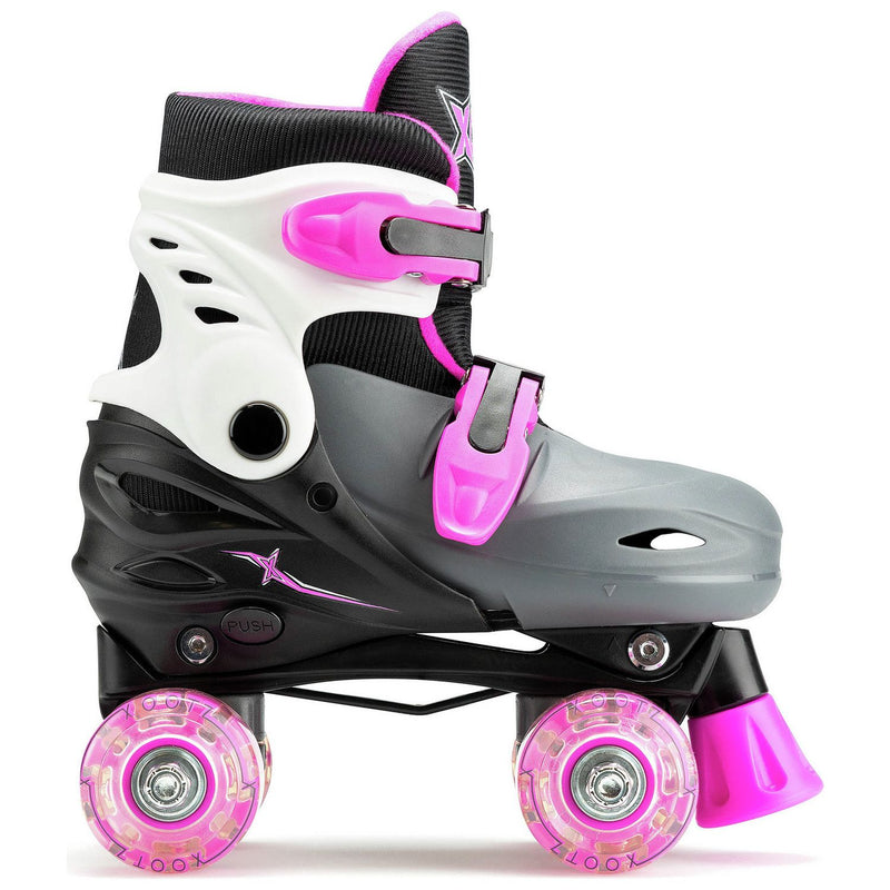 Xootz LED quad skates pink adjustable children's skates (British brand)