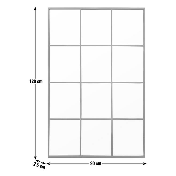Habitat black window wall mirror 120x80cm, imported from the UK