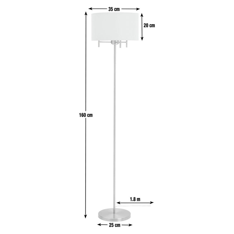 Argos Home brass candelabra floor lamp with natural shade H160cm (British brand)