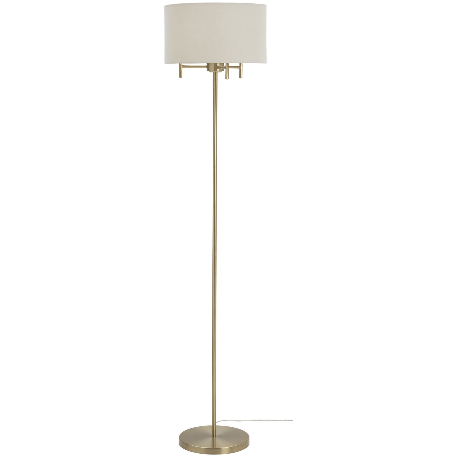 Argos Home brass candelabra floor lamp with natural shade H160cm (British brand)