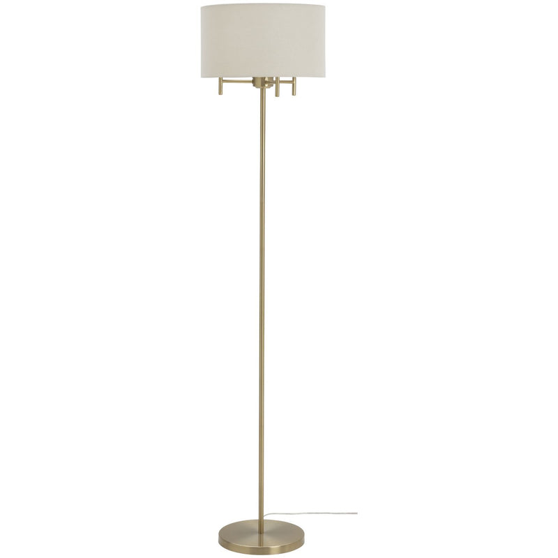 Argos Home brass candelabra floor lamp with natural shade H160cm (British brand)
