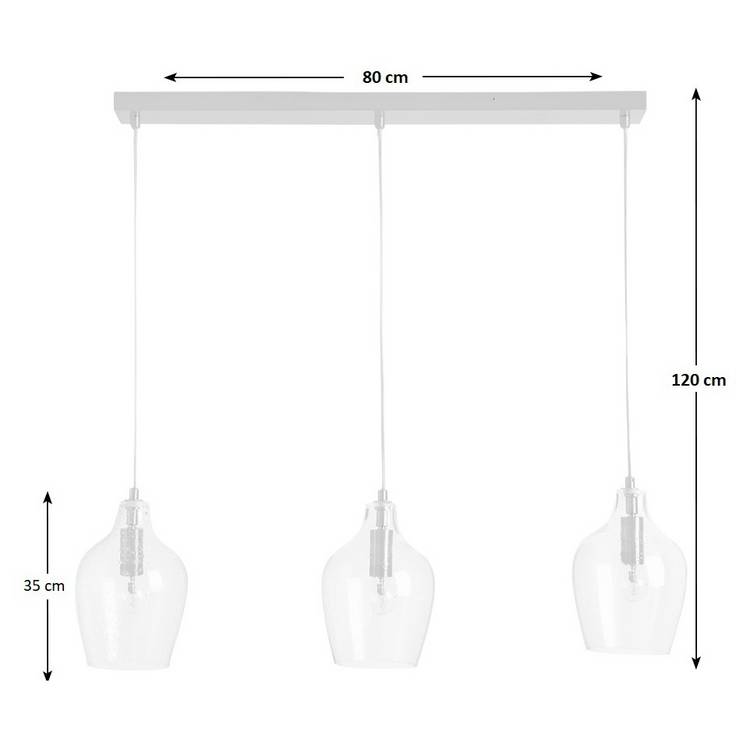 Argos Home Abas bubble glass bar light satin nickel (British brand)